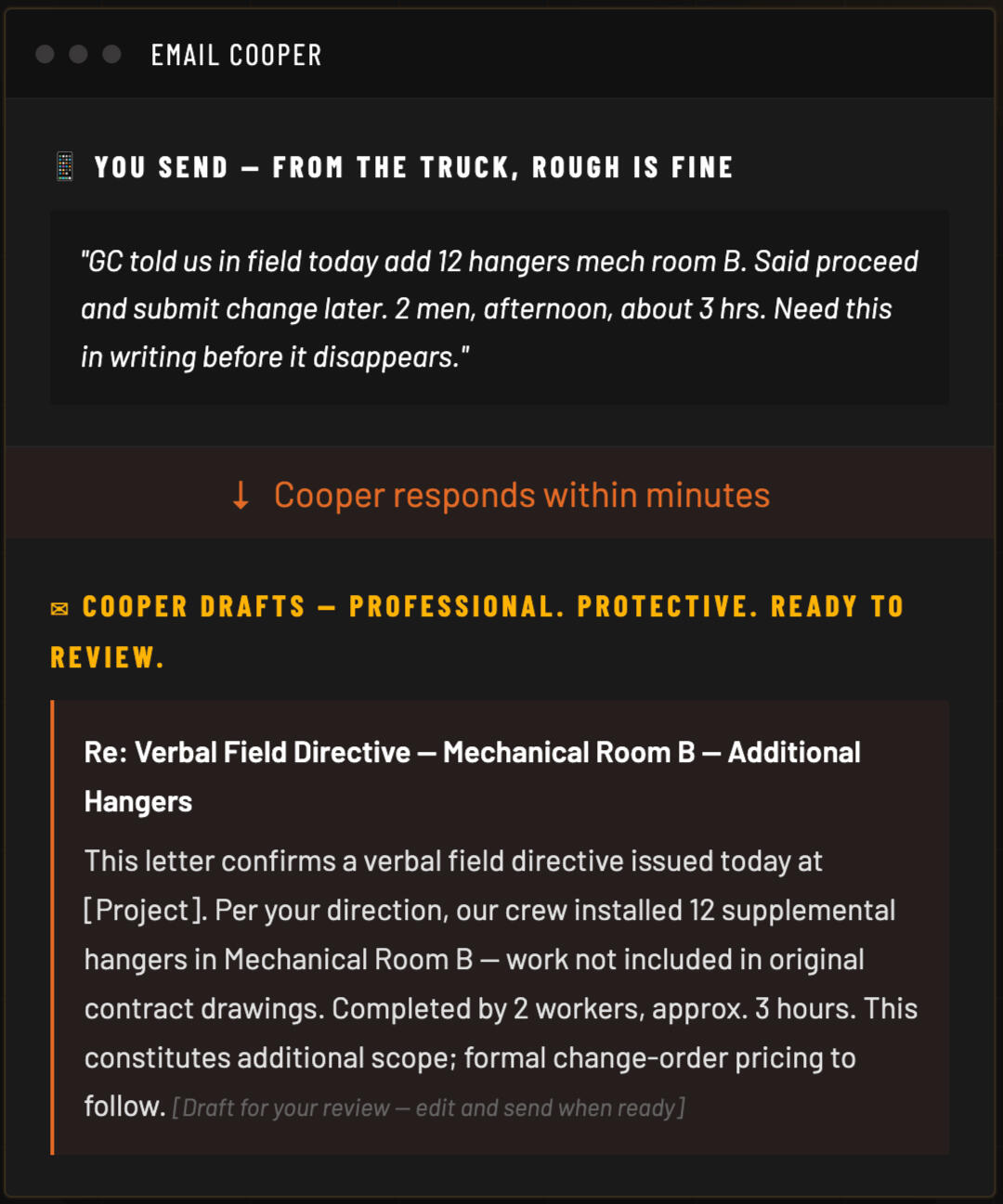 Cooper AI interaction session